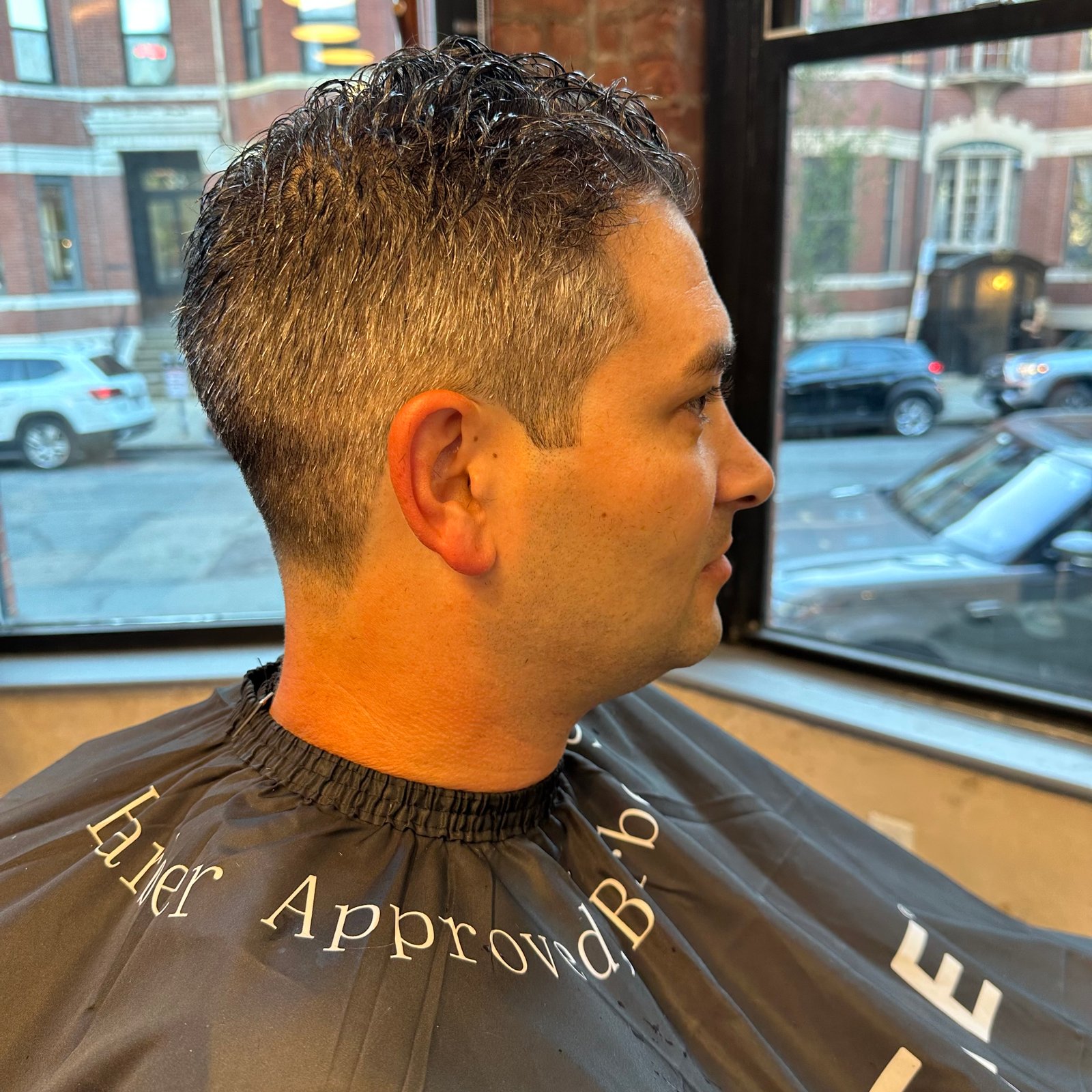 low fade with textured top