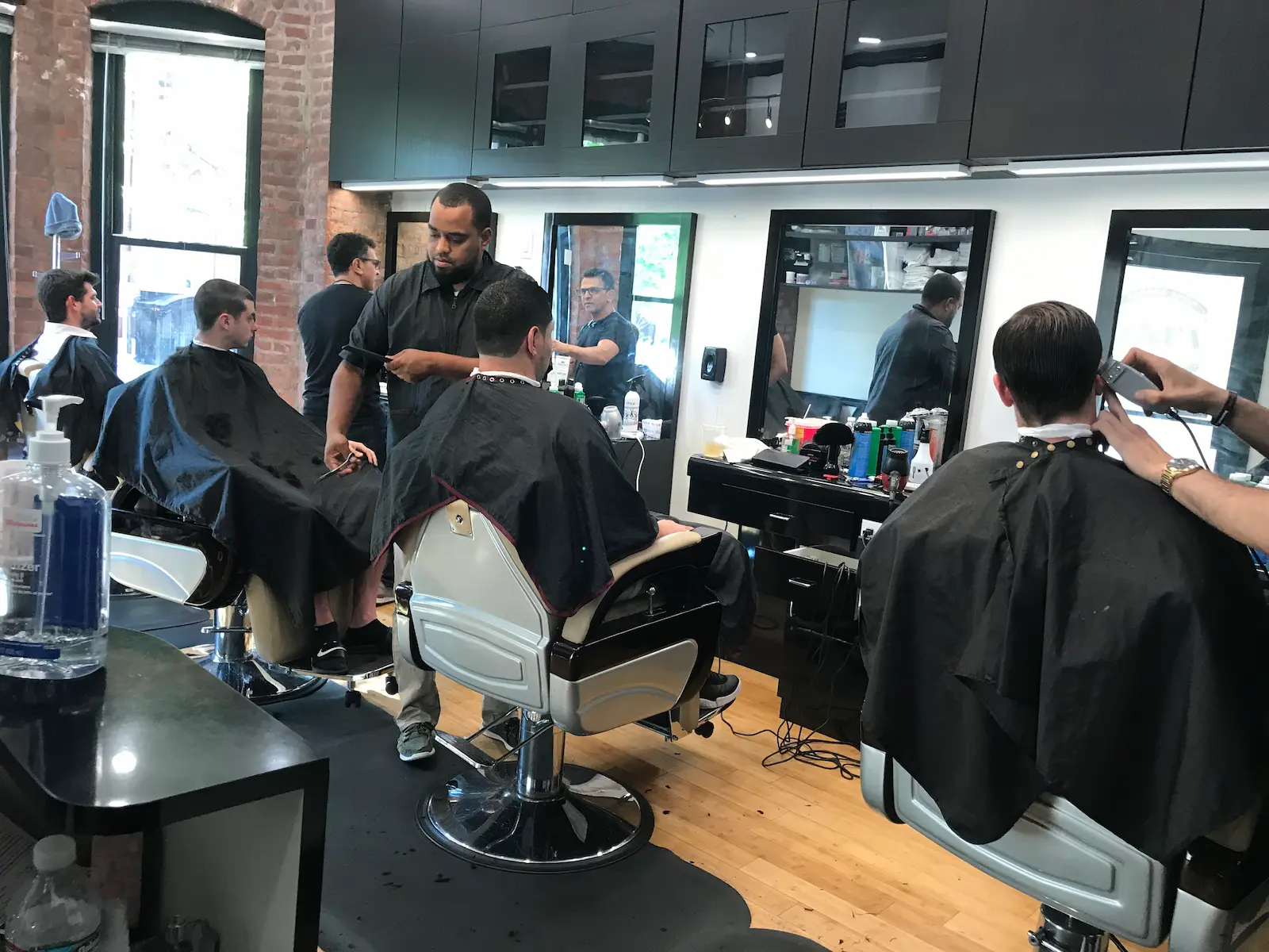Inside ANFA Barbershop in Back Bay Boston