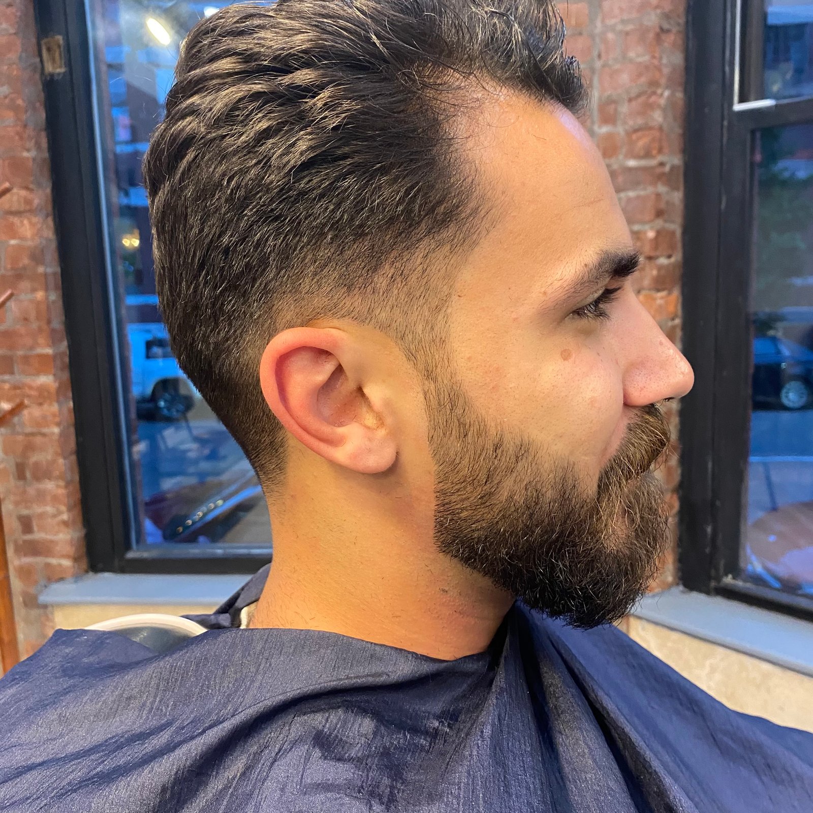 Skin fade with line-up